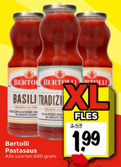  vleug bertolli pastasaus soorten xl fles 