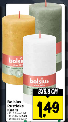  1870 since beautiful up b bolsius rustieke kaars cm kleuren 