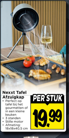  3 nexxt tafel afzuigkap gourmetten kleine keuken standen stille motor 5 cm stuk 