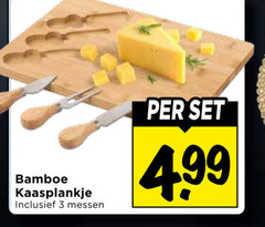  3 bamboe kaasplankje messen 