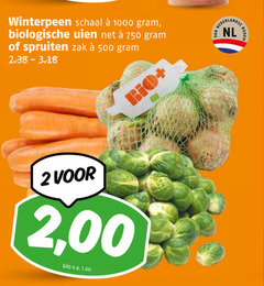  2 500 750 1000 winterpeen schaal biologische uien spruiten zak nederlandse nl bodem 00 kilo v.a. 