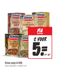  unox soep 2 5 tomaten champignon origine originele kippen erwten 3x blik blikken ml 