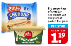  100 150 slices eru 8x holland cheddar since goudkuipje naturel nature 48 smeerkaas kuipjes pakken stuk 