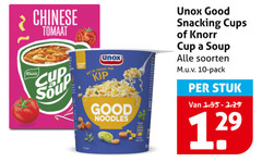  10 knows chinese tomaat cup soup unox kip good noodles snacking cups knorr soorten pack stuk 