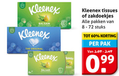  8 60 kleenex balsem aloe vera vitamin original 8x tissues zakdoekjes pakken stuks pak 