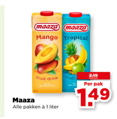  1 maaza mango tropical fruit drink go you it pakken liter 00 des pak 