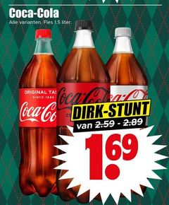  coca-cola cola 69 1886 coca fles liter original tas since co 16 