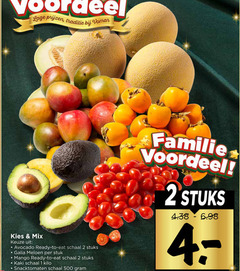  1 2 500 voordeel lage traditie mix avocado ready to schaal stuks galia meloen stuk mango kaki kilo snacktomaten familie 