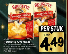  320 rougette fromage four ovenkaas paysan 320gb romige kaas houten doosje plaats oven snijd open dippen pak stuk 