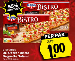  dr oetker diepvriespizza 55 250 baguette salami diepvries dr.oetker bistro dr. pak 1 00 