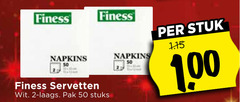 2 50 finess servetten wit pak stuks stuk 
