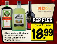 klik op dit plaatje voor een vergroting en voor vergelijkbare aanbiedingen gerelateerd aan
1 18 700 nix18 alcohol jagermeister villa massa tia limoncello kruiden bitter liter maria ml fles 1 18 700 nix18 alcohol jagermeister villa massa tia limoncello kruiden bitter liter maria ml fles