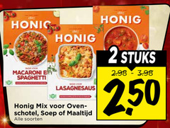  honig soep maaltijdmix 2 250 macaroni spaghetti lasagnesaus mix oven schotel maaltijd soorten stuks 
