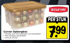  25 curver opbergbox opbergen kerstballen vakverdeler inhoud liter stuk 