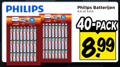  philips batterijen 40 aa aaa pack 