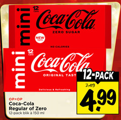  coca-cola cola 12 150 coca new taste zero sugar calories original refreshing regular pack blik ml 