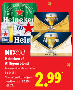  heineken 0.0 affligem alcoholvrij bier blikjes 6 original biertje nix18 blond 33 l varieeren 