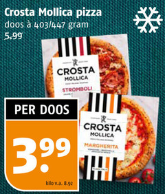  diepvriespizza pizza doos 5.99 stromboli kilo v.a. margherita 