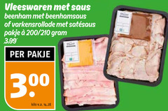  vleeswaren saus beenham varkensrollade pakje 200 210 3.99 kilo v.a. 