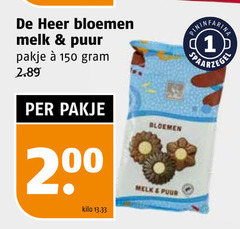  1 150 200 heer bloemen melk puur pakje kilo 