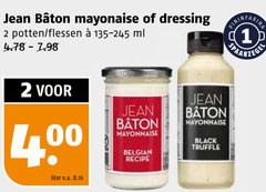  jean baton mayonaise 1 2 dressing potten flessen ml liter v.a. black belgian recipe 