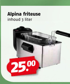  alpina friteuse 3 inhoud liter 