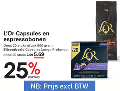  douwe egberts l or koffiecups koffiebonen 8 19 20 25 500 capsules espressobonen doos stuks zak aluminium lungo profondo espresso mcafee em forza 