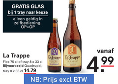  la trappe speciaalbieren 1 8 33 glas tray zelfbediening trappen fles quadrupel trappist tripel 