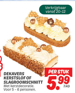  slagroomschnitte dekavers slagroomschnitt kerstdecoratie personen stuk 