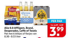  desperados leffe texels affligem brand alcoholvrij bier 6 corona skuumkoppe 00 0.0 pak blikjes liter blonde blond 