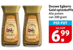  douwe egberts oploskoffie 200 excellent gold potten pot 
