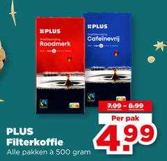  plus huismerk koffie 19 500 snelfiltermaling roodmerk filterkoffie pakken pak 