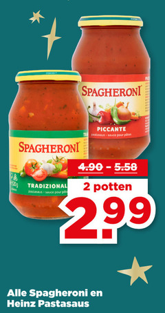  spagheroni heinz pastasaus 2 tradizionale sauce pour piccante potten 
