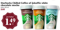  starbucks ijskoffie chilled coffee white chocolate mocha beker ml cappuccino caramel macchiato flavour caffee latte added sugar liter creamy mix less 
