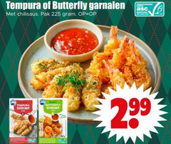  garnalen 225 tempura butterfly chilisaus pak shrimp 