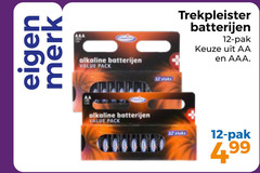  trekpleister huismerk batterijen 12 merk alkaline pack pak aa aaa 