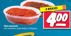  filet americain 2 10 150 ovale bakjes 