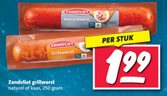  zandvliet grillworst 250 kaas stuk naturel 