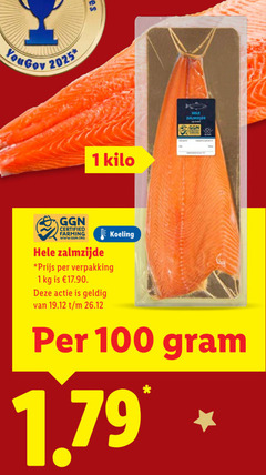  zalmfilet 1 100 kilo zalmzijde certified farming koeling 