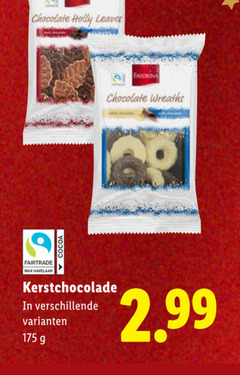175 chocolate holly leaves favorina wreaths fairtrade max havelaar kerstchocolade in verschillende varianten g 2.99 