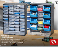  assortimentsdoos workzone opbergsysteem wand montage uitneembare bakjes schuiflades ca. cm stuk 