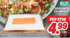  gerookte zalmfilet 150 kweek gecertificeerd aqua zalmhaas pak stuk 4 99 