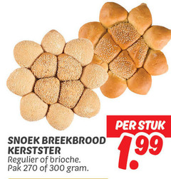  brioche 300 snoek breekbrood kerstster pak stuk 