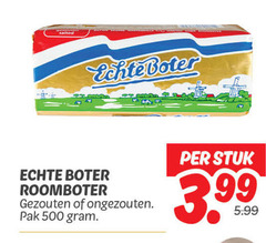  roomboter 500 boter gezouten ongezouten pak stuk 3.99 5.99 