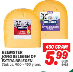  beemster kaas 400 450 48 jong belegen stuk ca. 5.99 