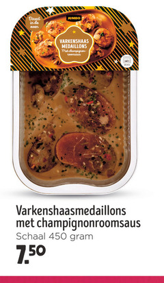  varkenshaas 450 jumbo oven medaillons champignon varkenshaasmedaillons champignonroomsaus schaal 