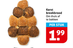  broodjes kerst breekbrood thuis bakken stuk 