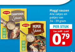 maggi saus peper sauzen zakjes stuk good champignon 