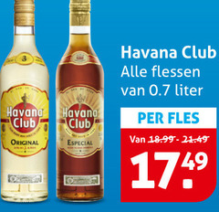  havana club rum original especial flessen liter fles 