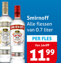  smirnoff wodka vodka flessen liter fles 